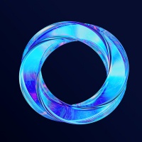 Blue & Black Abstract Object